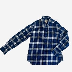 GAP Kids Blue Plaid Button Down Shirt